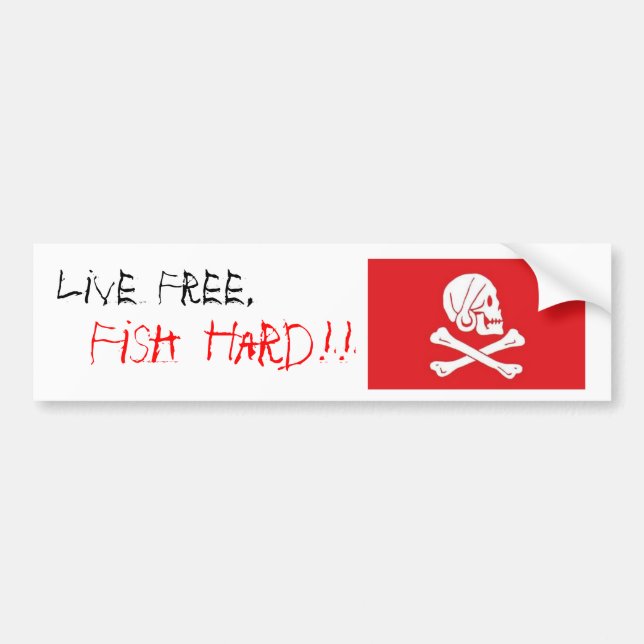 "Lebhaftfreie, fischen stark!! "- Besonders Autoaufkleber (Vorne)