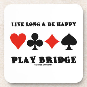 Lebhaftlanges u. ist glückliche Spiel-Brücke (vier Getränkeuntersetzer