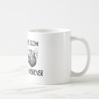 Lebhaftlangsames, die wann immer kaffeetasse