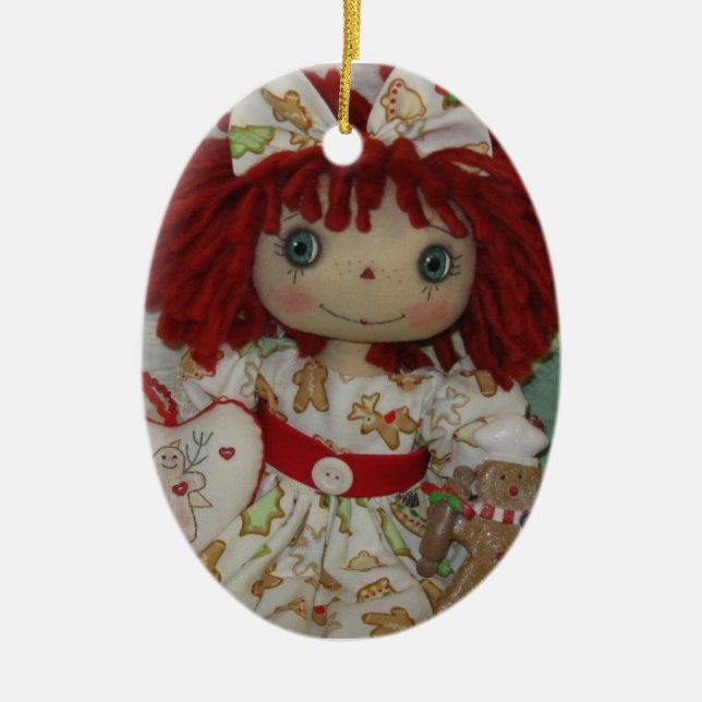 Lebkuchen-Annie-Verzierung Keramik Ornament (Vorne)