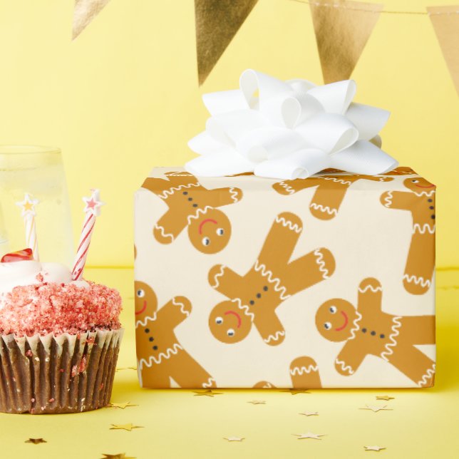 Lebkuchen auf Sahne Geschenkpapier (Geburtstagsparty)