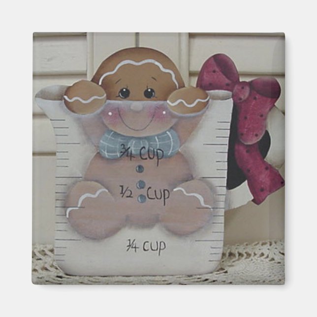 Lebkuchen Baby in Mess-Cup Magnet (Vorne)