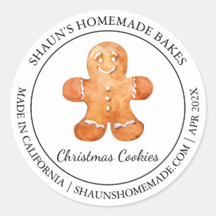 Lebkuchen Backen Modernes Etikett Runder Aufkleber