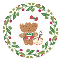 Lebkuchen Backen Weihnachtsaufkleber