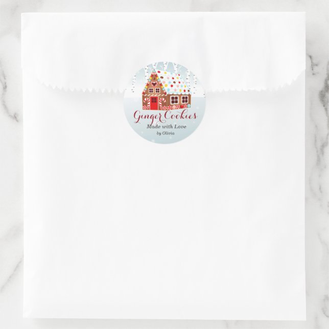 Lebkuchen-Backkuchen-Vorzug-Aufkleber Runder Aufkleber (Tasche)