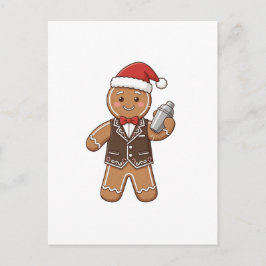 Lebkuchen-Barista-Weihnachten 2026 Weihnachtskaffe Postkarte