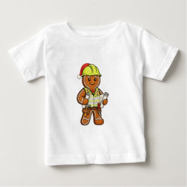 Lebkuchen-Bauarbeiter-Weihnachten 2026 Baby T-shirt