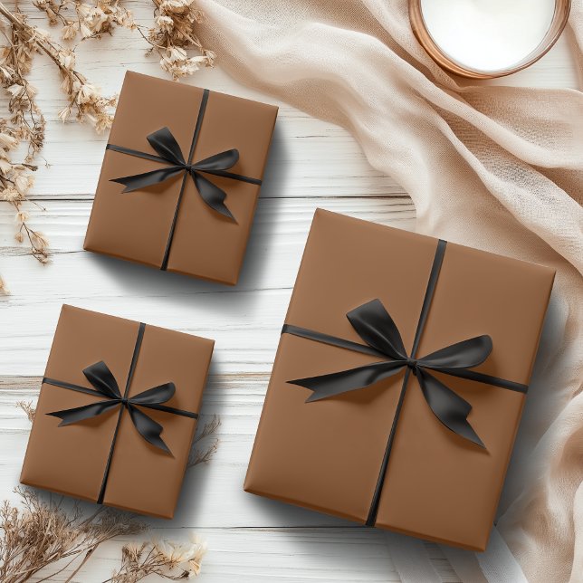 Lebkuchen Braune Farbe | Classic | elegant Geschenkpapier Set (Von Creator hochgeladen)