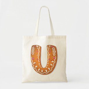 Lebkuchen Buchstabe U Monogramm Weihnachtsplätzche Tragetasche