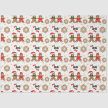 Lebkuchen-Cookie-Muster Weihnachten Seidenpapier