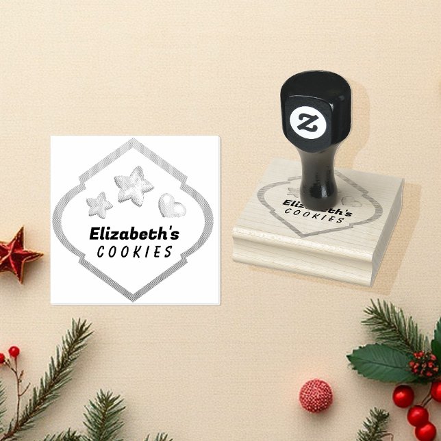 Lebkuchen-Cookies Illustration Mit Monogramm Gummistempel (Von Creator hochgeladen)