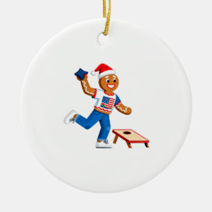 Lebkuchen Cornhole Weihnachten 2026 Feier Tailga Keramik Ornament