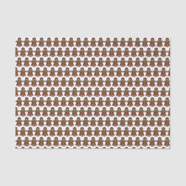 Lebkuchen Dame Weihnachtsgebäck Seidenpapier (Vorderseite)