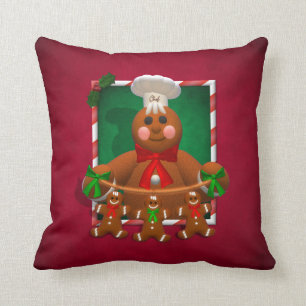 Lebkuchen-Familie: Lustiger Bäcker Kissen