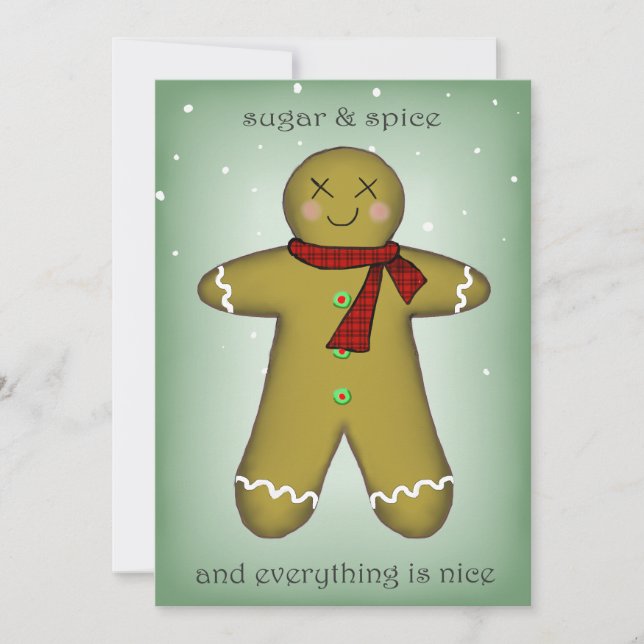 Lebkuchen Feiertagskarte (Vorderseite)