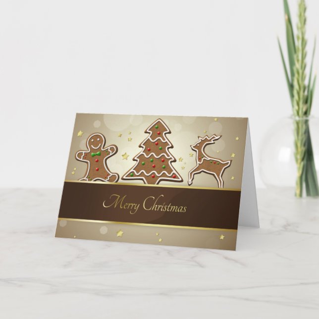 Lebkuchen Feiertagskarte (Vorderseite)