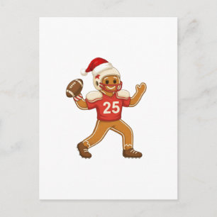Lebkuchen-Fußball-Weihnachten 2026 Feiertags-Sport Postkarte