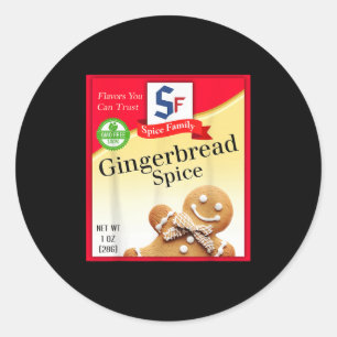 Lebkuchen-Gewürz-Gruppenkostüm Familie passend Ou Runder Aufkleber