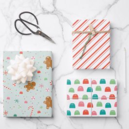 Lebkuchen Gumdrop Urlaubspapier Geschenkpapier Set
