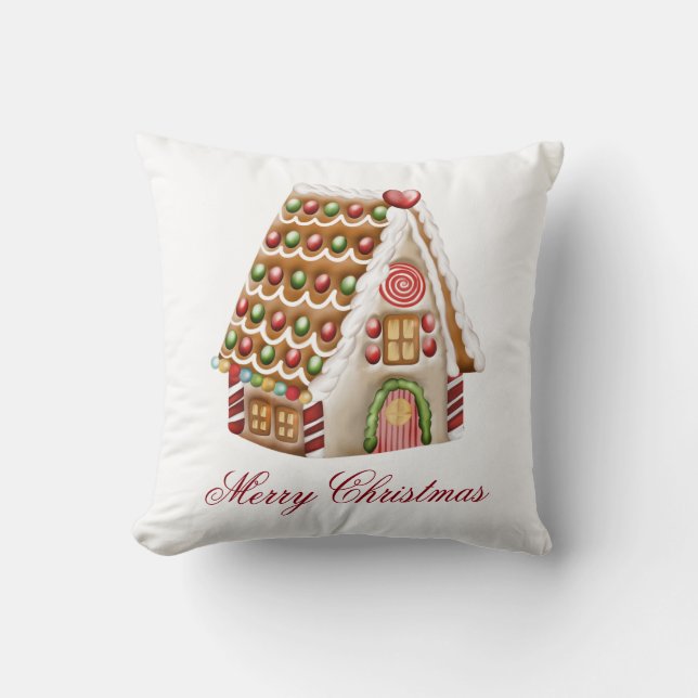 Lebkuchen-Haus personifizieren Kissen (Vorderseite)