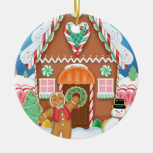 Lebkuchen-Haus-Verzierung Keramikornament