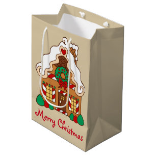 Lebkuchen-Haus-Weihnachtsgeschenk-Tasche Mittlere Geschenktüte