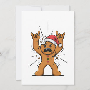 Lebkuchen Heavy Metal Gitarre Weihnachten 2026   Dankeskarte