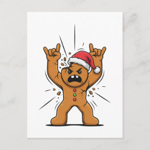 Lebkuchen Heavy Metal Gitarre Weihnachten 2026 Postkarte