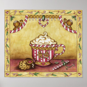 Lebkuchen-Kaffee-Plakat Poster