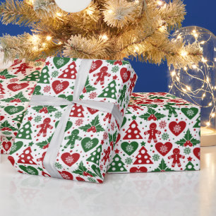 Lebkuchen, Karts-n'-Bäume-Umschlagpapier Geschenkpapier