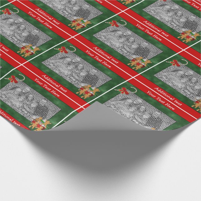 Lebkuchen Kekse Bonbons Ihr Foto Urlaub Geschenkpapier (Ecke)