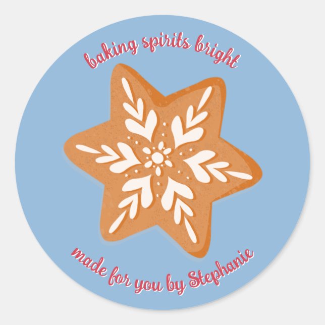 Lebkuchen Kekse Klassischer Rundaufkleber Runder Aufkleber (Vorderseite)