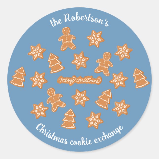Lebkuchen Kekse Klassischer Rundaufkleber Runder Aufkleber (Vorderseite)