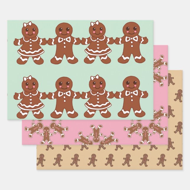 Lebkuchen Kekse Packpapier Set Geschenkpapier Set (Set)