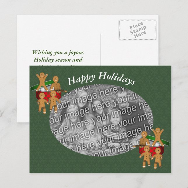 Lebkuchen Kekse Weihnachtsgebäck Foto Postkarte (Vorne/Hinten)