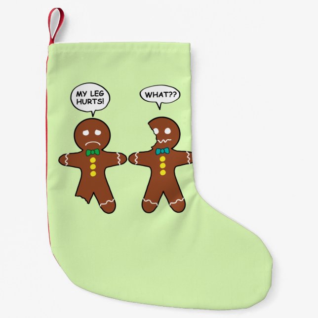Lebkuchen Kekse Weihnachtsweihnachtsgebäck Spaß Kleiner Weihnachtsstrumpf (Vorderseite)