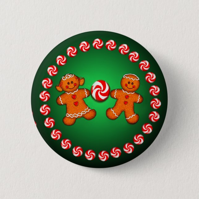 LEBKUCHEN-KINDER u. SÜSSIGKEIT durch SHARON SHARPE Button (Vorderseite)