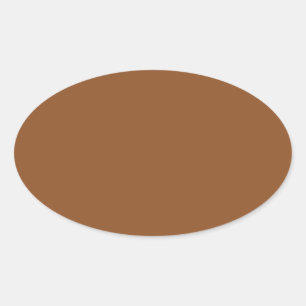 Lebkuchen, kräftig braun, Modefarbhintergrund Ovaler Aufkleber