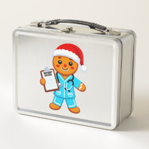 Lebkuchen-Krankenschwester Weihnachten 2026 Feiert Metall Brotdose