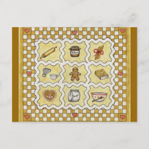 Lebkuchen-Küchen-Rezept/ Postkarte