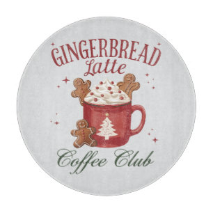 Lebkuchen-Latte-Kaffeeclub Schneidebrett