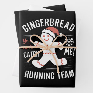 Lebkuchen-Laufteam-Weihnachtshumor Geschenkpapier Set