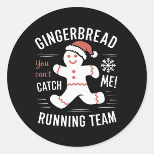 Lebkuchen-Laufteam Weihnachtshumor Runder Aufkleber