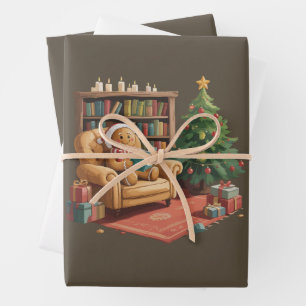 Lebkuchen-Lesebücher Weihnachten Lehrer  Geschenkpapier Set