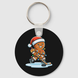 Lebkuchen Lustiger Hockeyspieler Cookie Liebhaber Schlüsselanhänger