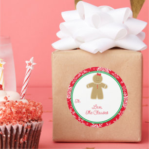 Lebkuchen-Mädchen-Geschenk-Anhänger Weihnachts-Auf Runder Aufkleber