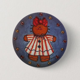 Lebkuchen-Mädchen-Knopf-Button Button