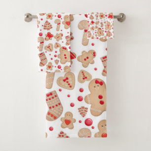 Lebkuchen Mann Backkost Rustikaler Urlaub Badhandtuch Set