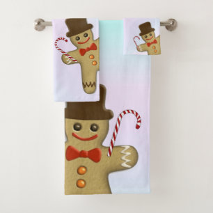 Lebkuchen Mann Badezimmer Handtuch Set