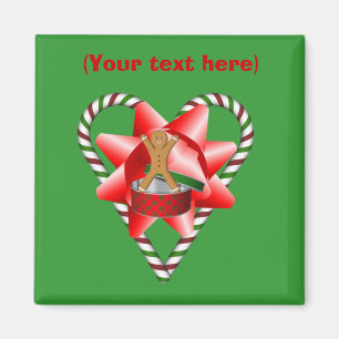 Lebkuchen-Mann-Bogen-Weihnachtsfeiertags-Magnet Magnet